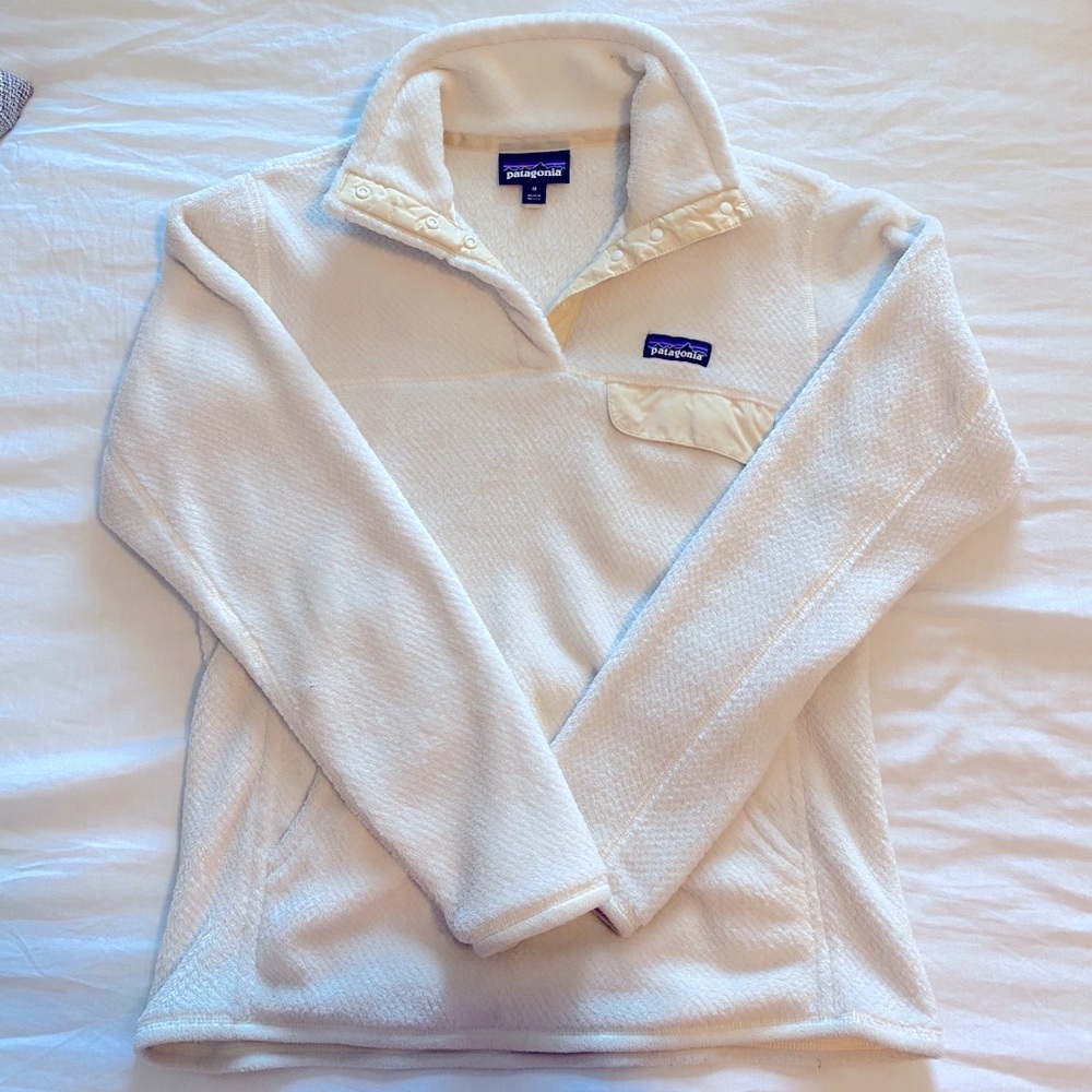 Patagonia White 1/4 fleece pullover